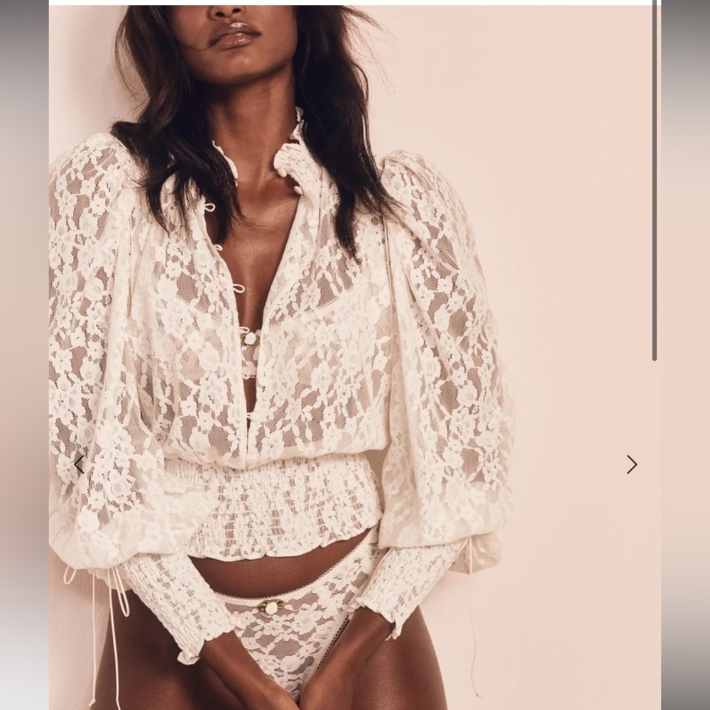 For Love & Lemons Violetta Lace Top size Small